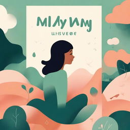 An abstract book cover for a book titled 'My Way' about a young lady navigating life's journey her way