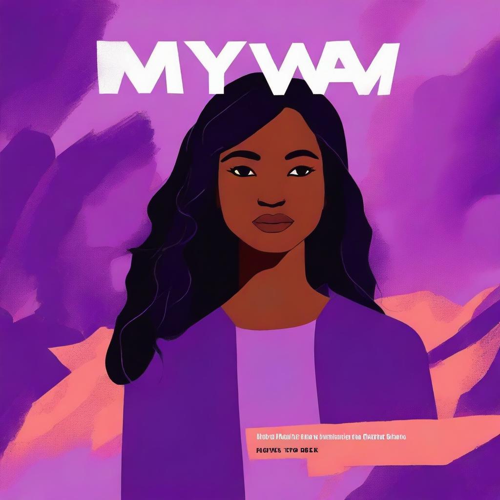 An abstract book cover for 'My Way' about a young lady navigating life's journey