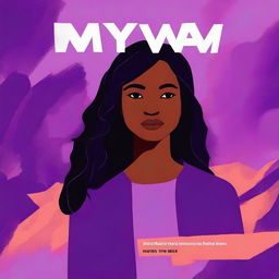 An abstract book cover for 'My Way' about a young lady navigating life's journey