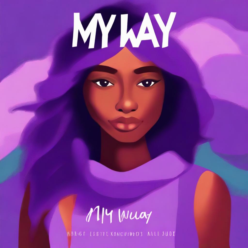 An abstract book cover for 'My Way' about a young lady navigating life's journey