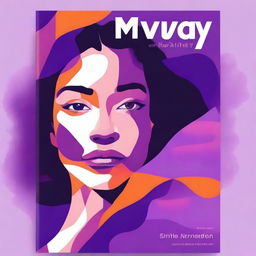 An abstract book cover for 'My Way' about a young lady navigating life's journey