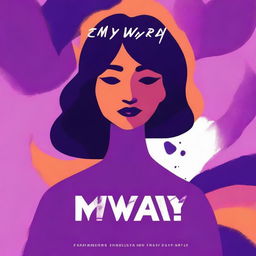 An abstract book cover for 'My Way' about a young lady navigating life's journey