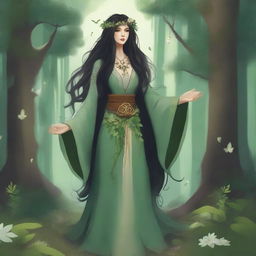 A tall, mid-sized druid with an affinity for magic and nature