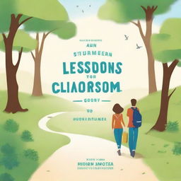 Create a book cover for 'Lessons Beyond the Classroom: A Student's Journey' in English