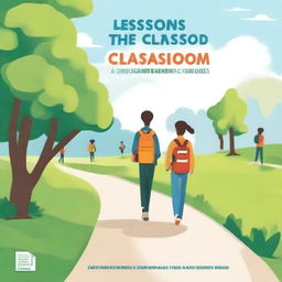 Create a book cover for 'Lessons Beyond the Classroom: A Student's Journey' in English