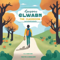 Create a book cover for 'Lessons Beyond the Classroom: A Student's Journey' in English