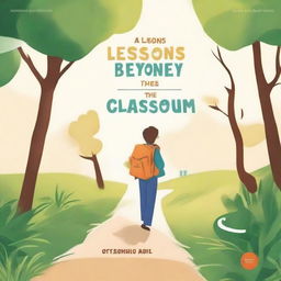 Create a book cover for 'Lessons Beyond the Classroom: A Student's Journey' in English