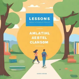 Create a book cover for 'Lessons Beyond the Classroom: A Student's Journey' in English