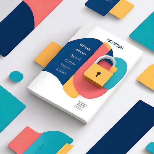 Create an abstract and eye-catching book cover for a legal book on data privacy law