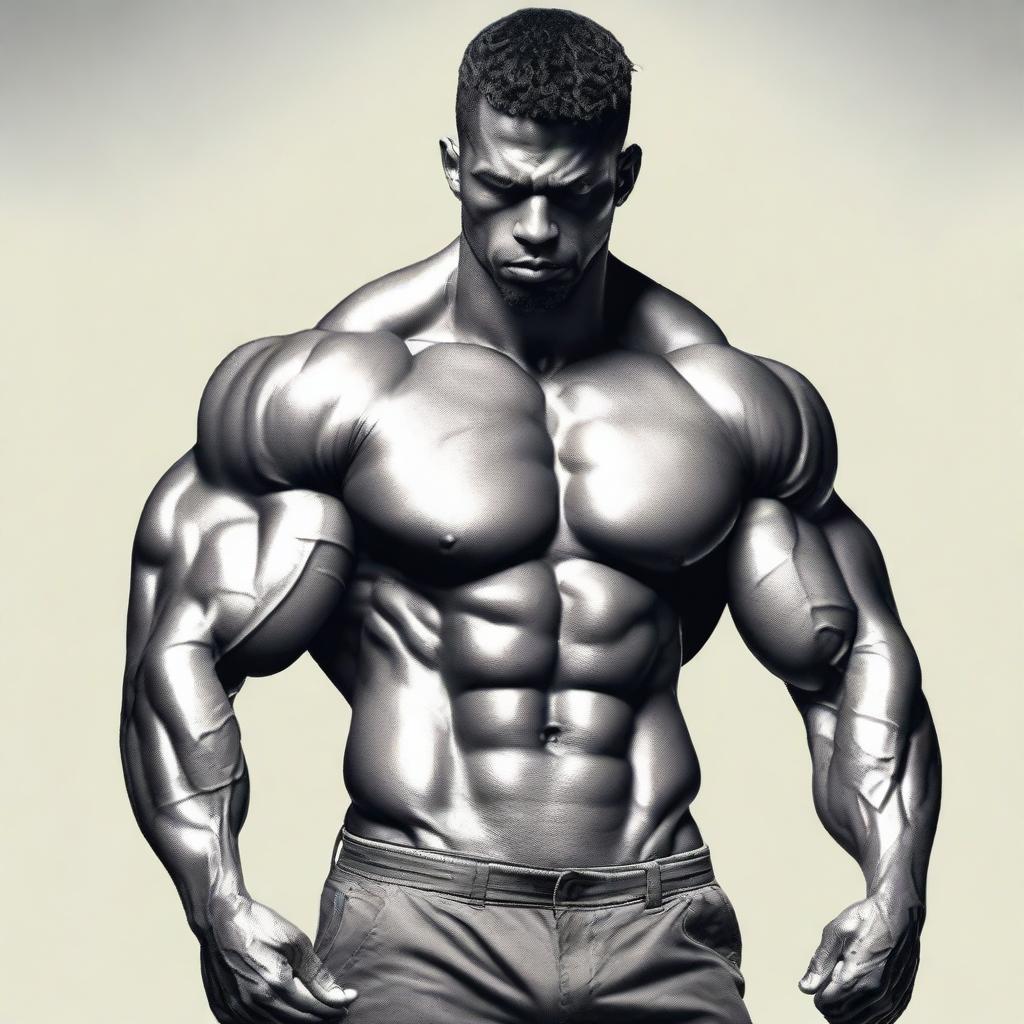 A depiction of a person with an attractive physique, highlighting toned muscles and a fit body