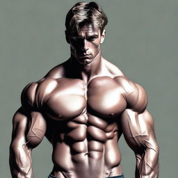 A depiction of a person with an attractive physique, highlighting toned muscles and a fit body