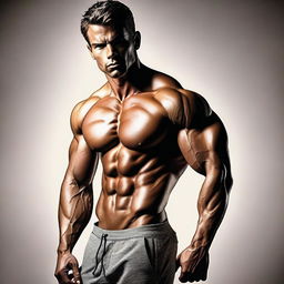 A depiction of a person with an attractive physique, highlighting toned muscles and a fit body