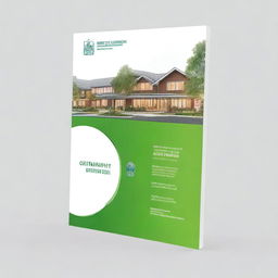 Create a cover for a sustainability report of a property developer