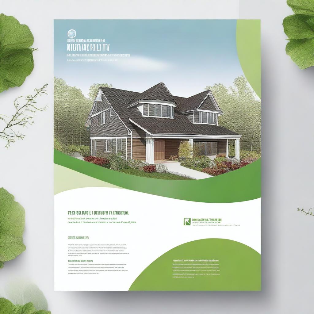 Create a cover for a sustainability report of a property developer