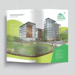 Create a cover for a sustainability report of a property developer