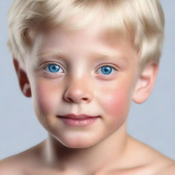 An ultra-realistic, 4K image of a blonde German boy with blue eyes, described as beautiful and perfect