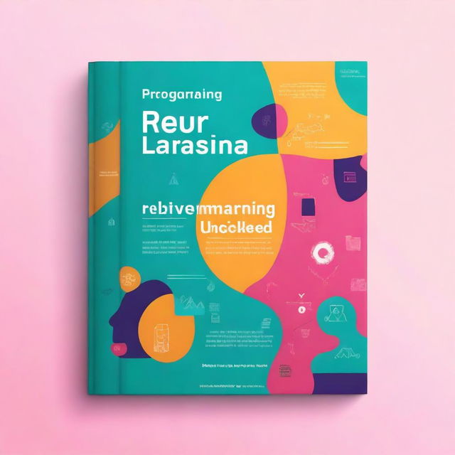 A vibrant and engaging book cover design titled 'R Programming Unlocked: Easy Learning for All'