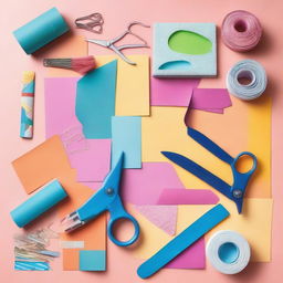 A creative DIY paper project featuring colorful and intricate paper designs