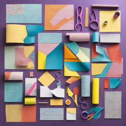 A creative DIY paper project featuring colorful and intricate paper designs