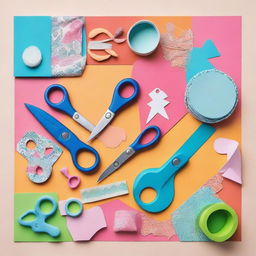 A creative DIY paper project featuring colorful and intricate paper designs