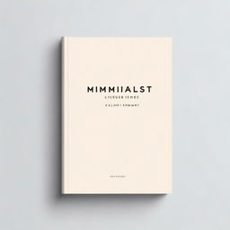 A minimalist book cover design featuring clean lines, simple shapes, and neutral colors