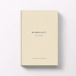 A minimalist book cover design featuring clean lines, simple shapes, and neutral colors