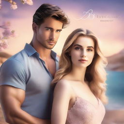 A romance book cover featuring a handsome man in the foreground, with two beautiful women standing behind him