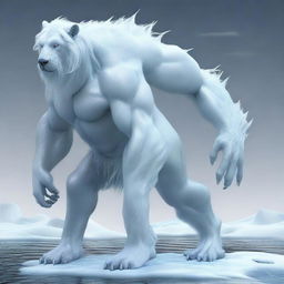 Glacius Icesea is a tall and imposing figure at 6'2" (188 cm) with a lithe yet strong build, weighing around 180 lbs (82 kg)