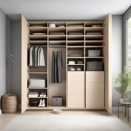 A detailed image of a wall closet