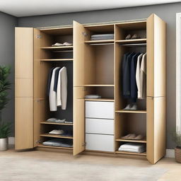 A detailed image of a wall closet