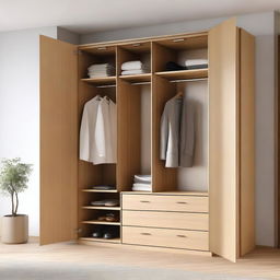 A detailed image of a wall-mounted wardrobe