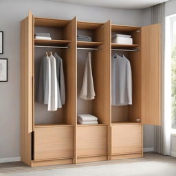 A detailed image of a wall-mounted wardrobe