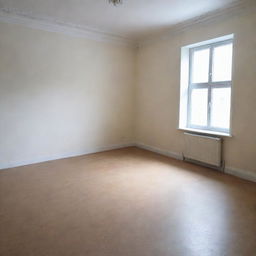 Create an image of an empty room measuring 9 square meters.