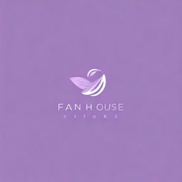 Create a modern and creative logo for an online clothing store named 'Fan House Store'