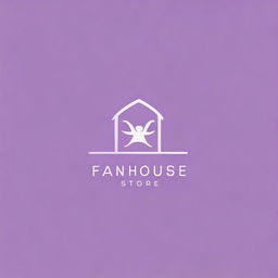 Create a modern and creative logo for an online clothing store named 'Fan House Store'