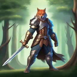 A fantasy character named Garjo, depicted as a brave warrior with a magical sword