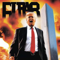 A movie poster for Die Hard, but instead of Bruce Willis, it features Donald Trump in the iconic pose