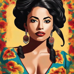 A depiction of a Latina woman