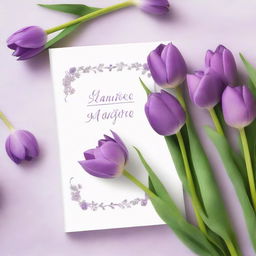 A book cover featuring purple tulips with the title 'O Amor é um Milagre' prominently displayed