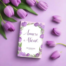 A book cover featuring purple tulips with the title 'O Amor é um Milagre' prominently displayed