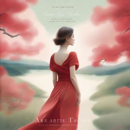 A book cover featuring a woman in a mid-length red dress that flows gently