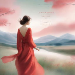 A book cover featuring a woman in a mid-length red dress that flows gently