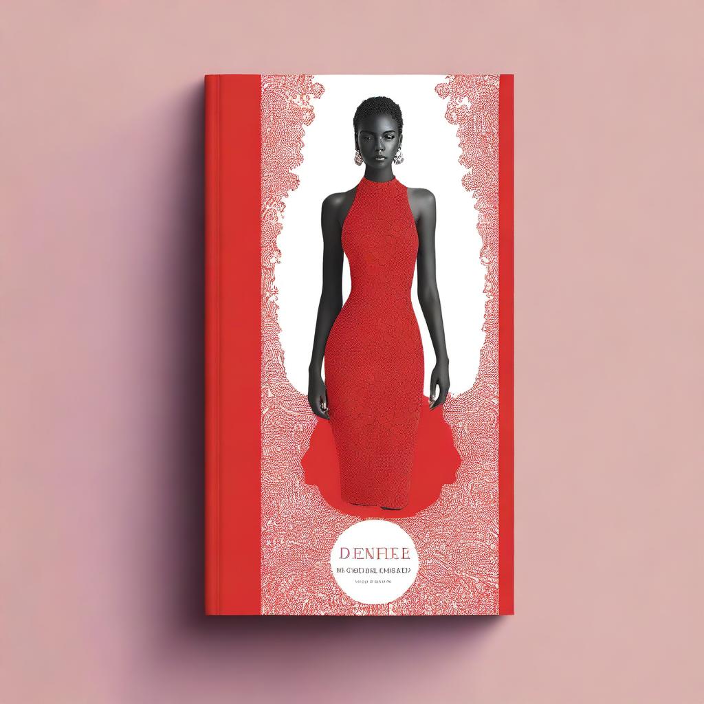 A stylish red bodycon dress displayed prominently on a book cover