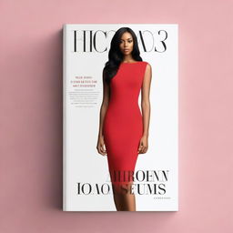 A sleek red bodycon mid-length dress displayed prominently on the cover of a book