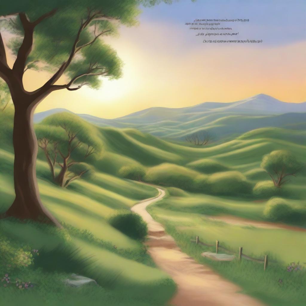 A serene and inspiring image depicting a journey through a beautiful landscape, symbolizing the continuous nature of Bible study