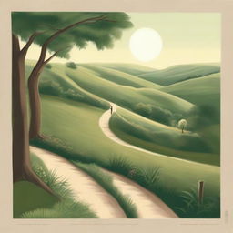 A serene and inspiring image depicting a journey through a beautiful landscape, symbolizing the continuous nature of Bible study