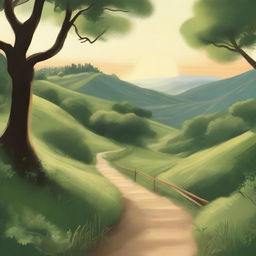 A serene and inspiring image depicting a journey through a beautiful landscape, symbolizing the continuous nature of Bible study