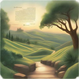 A serene and inspiring image depicting a journey through a beautiful landscape, symbolizing the continuous nature of Bible study