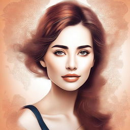 Create an artistic face portrait of a female for a Wattpad cover