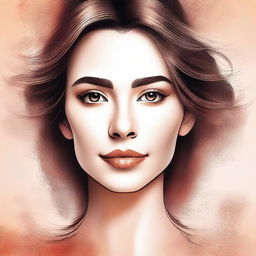 Create an artistic face portrait of a female for a Wattpad cover